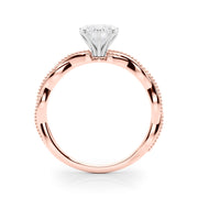 Signature Twisted Engagement Ring Round Diamond Engagement Ring in 10K/14K gold and platinum with certified lab-grown or natural diamonds