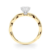Signature Twisted Engagement Ring Round Diamond Engagement Ring in 10K/14K gold and platinum with certified lab-grown or natural diamonds