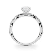 Signature Twisted Engagement Ring Round Diamond Engagement Ring in 10K/14K gold and platinum with certified lab-grown or natural diamonds