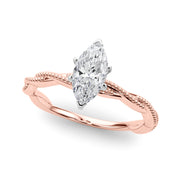 Signature Twisted Engagement Ring Round Diamond Engagement Ring in 10K/14K gold and platinum with certified lab-grown or natural diamonds