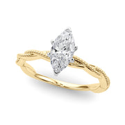 Signature Twisted Engagement Ring Round Diamond Engagement Ring in 10K/14K gold and platinum with certified lab-grown or natural diamonds