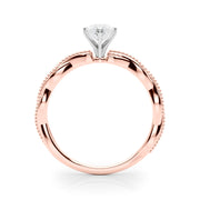 Signature Twisted Engagement Ring Round Diamond Engagement Ring in 10K/14K gold and platinum with certified lab-grown or natural diamonds