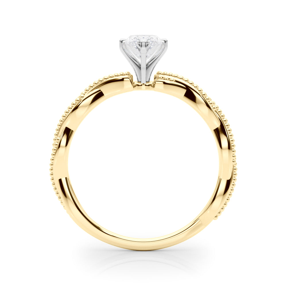 Signature Twisted Engagement Ring Round Diamond Engagement Ring in 10K/14K gold and platinum with certified lab-grown or natural diamonds