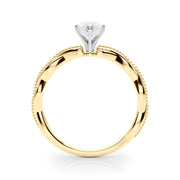 Signature Twisted Engagement Ring Round Diamond Engagement Ring in 10K/14K gold and platinum with certified lab-grown or natural diamonds