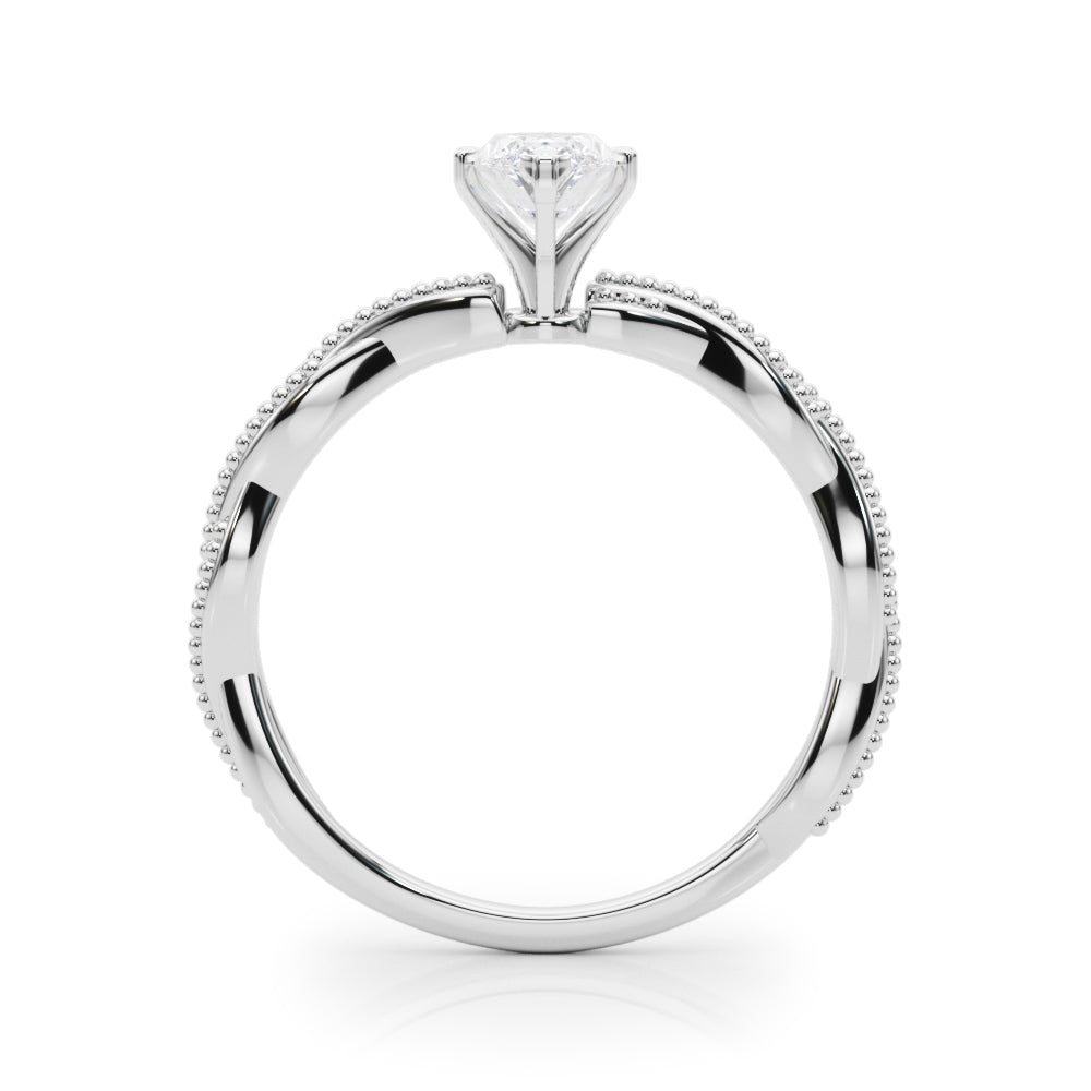 Signature Twisted Engagement Ring Round Diamond Engagement Ring in 10K/14K gold and platinum with certified lab-grown or natural diamonds