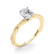 Signature Twisted Engagement Ring Round Diamond Engagement Ring in 10K/14K gold and platinum with certified lab-grown or natural diamonds