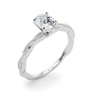 Signature Twisted Engagement Ring Round Diamond Engagement Ring in 10K/14K gold and platinum with certified lab-grown or natural diamonds