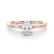 Signature Twisted Engagement Ring Round Diamond Engagement Ring in 10K/14K gold and platinum with certified lab-grown or natural diamonds
