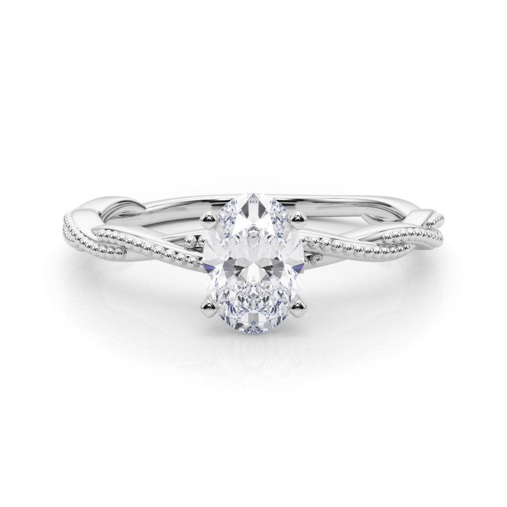 Signature Twisted Engagement Ring Round Diamond Engagement Ring in 10K/14K gold and platinum with certified lab-grown or natural diamonds