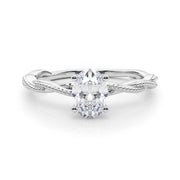 Signature Twisted Engagement Ring Round Diamond Engagement Ring in 10K/14K gold and platinum with certified lab-grown or natural diamonds