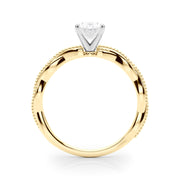 Signature Twisted Engagement Ring Round Diamond Engagement Ring in 10K/14K gold and platinum with certified lab-grown or natural diamonds