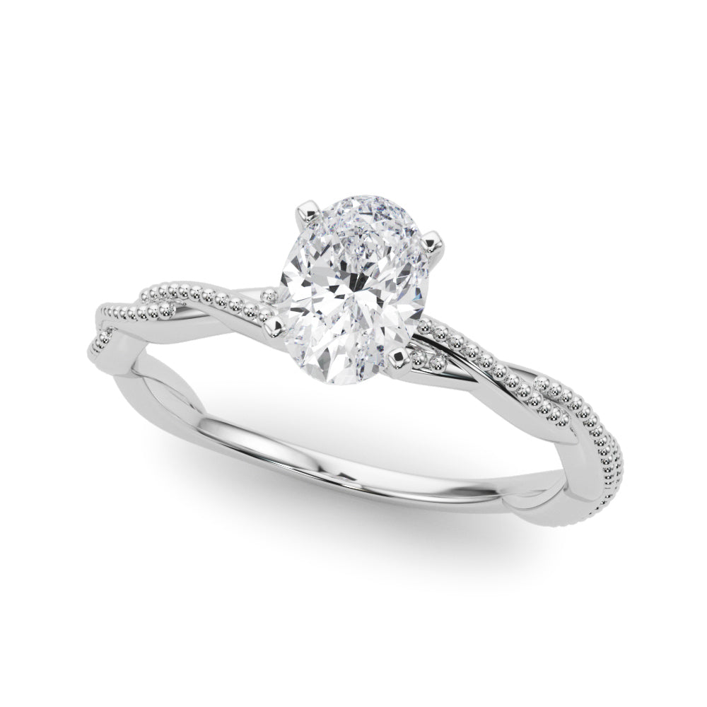 Signature Twisted Engagement Ring Round Diamond Engagement Ring in 10K/14K gold and platinum with certified lab-grown or natural diamonds