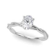 Signature Twisted Engagement Ring Round Diamond Engagement Ring in 10K/14K gold and platinum with certified lab-grown or natural diamonds