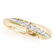 Twisted Prong in Channel Half Eternity Ring in 10K/14K gold and platinum with certified lab-grown or natural diamonds