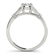 Couture / Color Ring Round Diamond Engagement Ring in 10K/14K gold and platinum with certified lab-grown or natural diamonds