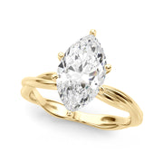 Statement Twisted Shank Engagement Ring Round Diamond Engagement Ring in 10K/14K gold and platinum with certified lab-grown or natural diamonds