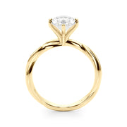 Statement Twisted Shank Engagement Ring Round Diamond Engagement Ring in 10K/14K gold and platinum with certified lab-grown or natural diamonds