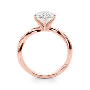 Statement Twisted Shank Engagement Ring Round Diamond Engagement Ring in 10K/14K gold and platinum with certified lab-grown or natural diamonds