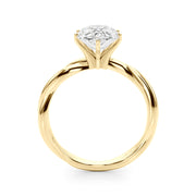 Statement Twisted Shank Engagement Ring Round Diamond Engagement Ring in 10K/14K gold and platinum with certified lab-grown or natural diamonds