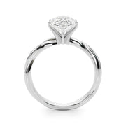 Statement Twisted Shank Engagement Ring Round Diamond Engagement Ring in 10K/14K gold and platinum with certified lab-grown or natural diamonds