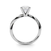 Statement Twisted Shank Engagement Ring Round Diamond Engagement Ring in 10K/14K gold and platinum with certified lab-grown or natural diamonds