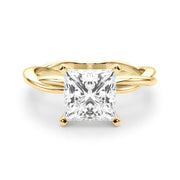 Statement Twisted Shank Engagement Ring Round Diamond Engagement Ring in 10K/14K gold and platinum with certified lab-grown or natural diamonds