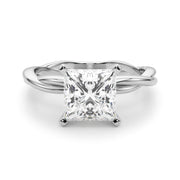 Statement Twisted Shank Engagement Ring Round Diamond Engagement Ring in 10K/14K gold and platinum with certified lab-grown or natural diamonds