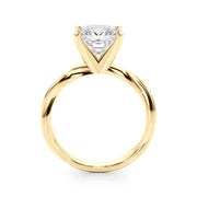 Statement Twisted Shank Engagement Ring Round Diamond Engagement Ring in 10K/14K gold and platinum with certified lab-grown or natural diamonds