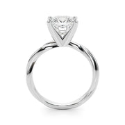 Statement Twisted Shank Engagement Ring Round Diamond Engagement Ring in 10K/14K gold and platinum with certified lab-grown or natural diamonds