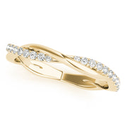 Twisting Diamond Half Eternity Ring in 10K/14K gold and platinum with certified lab-grown or natural diamonds