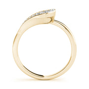 Channel Set Curved Half Eternity Ring in Gold & Platinum