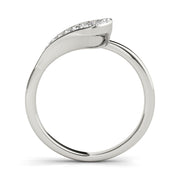Channel Set Curved Half Eternity Ring in Gold & Platinum