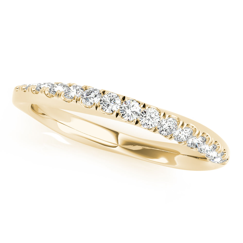Diamond Half Eternity Ring in 10K/14K gold and platinum with certified lab-grown or natural diamonds
