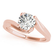 Eternal Bypass Round Diamond Engagement Ring in 10K/14K gold and platinum with certified lab-grown or natural diamonds