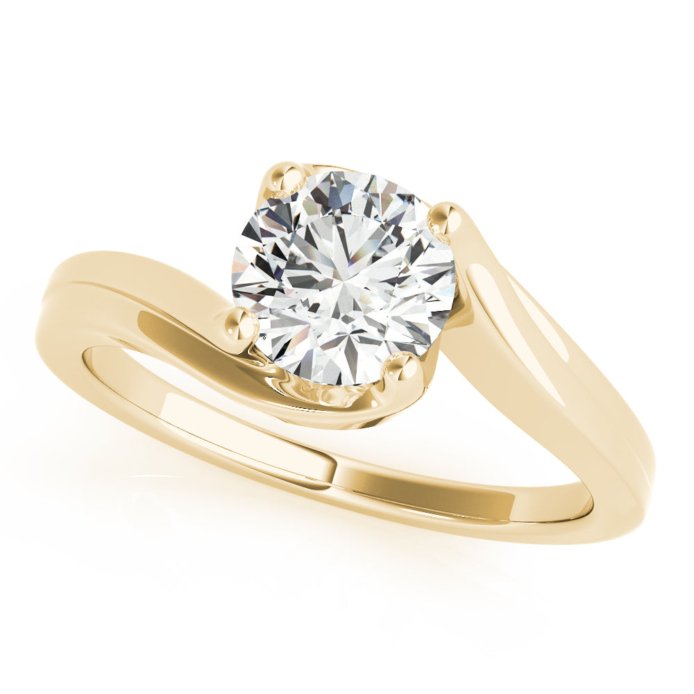 Eternal Bypass Round Diamond Engagement Ring in 10K/14K gold and platinum with certified lab-grown or natural diamonds