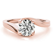 Eternal Bypass Round Diamond Engagement Ring in 10K/14K gold and platinum with certified lab-grown or natural diamonds