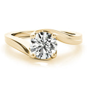 Eternal Bypass Round Diamond Engagement Ring in 10K/14K gold and platinum with certified lab-grown or natural diamonds