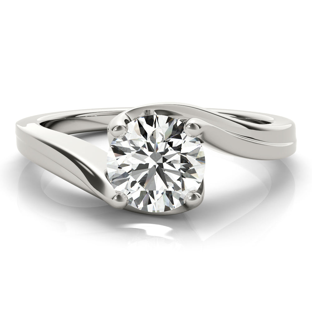 Eternal Bypass Round Diamond Engagement Ring in 10K/14K gold and platinum with certified lab-grown or natural diamonds