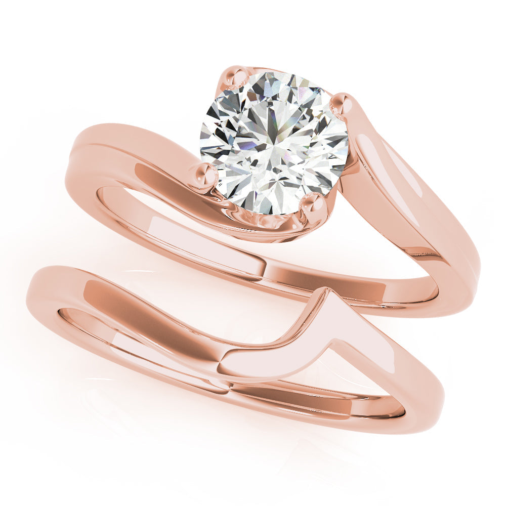 Eternal Bypass Round Diamond Engagement Ring in 10K/14K gold and platinum with certified lab-grown or natural diamonds