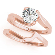 Eternal Bypass Round Diamond Engagement Ring in 10K/14K gold and platinum with certified lab-grown or natural diamonds
