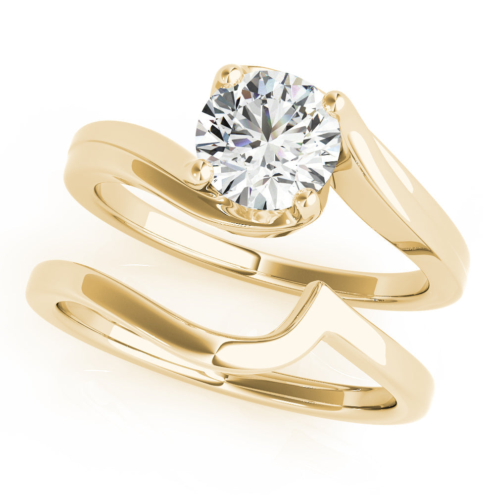 Eternal Bypass Round Diamond Engagement Ring in 10K/14K gold and platinum with certified lab-grown or natural diamonds