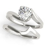Eternal Bypass Round Diamond Engagement Ring in 10K/14K gold and platinum with certified lab-grown or natural diamonds