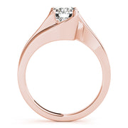 Eternal Bypass Round Diamond Engagement Ring in 10K/14K gold and platinum with certified lab-grown or natural diamonds