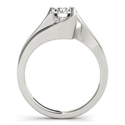 Eternal Bypass Round Diamond Engagement Ring in 10K/14K gold and platinum with certified lab-grown or natural diamonds