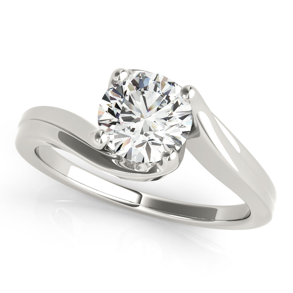 Eternal Bypass Round Diamond Engagement Ring in 10K/14K gold and platinum with certified lab-grown or natural diamonds