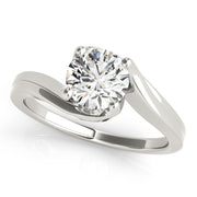 Eternal Bypass Round Diamond Engagement Ring in 10K/14K gold and platinum with certified lab-grown or natural diamonds