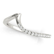 Euro Shank Half Eternity Ring in Gold & Platinum