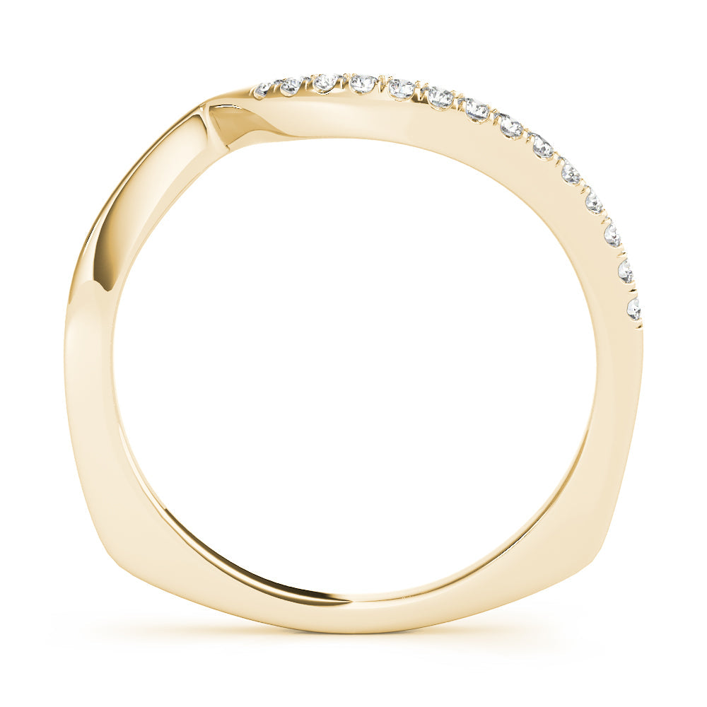 Euro Shank Half Eternity Ring in Gold & Platinum