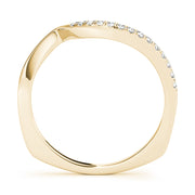 Euro Shank Half Eternity Ring in Gold & Platinum