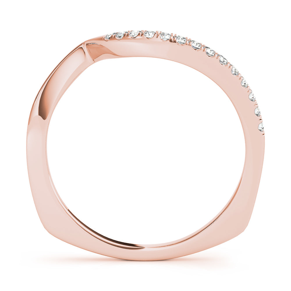 Euro Shank Half Eternity Ring in Gold & Platinum